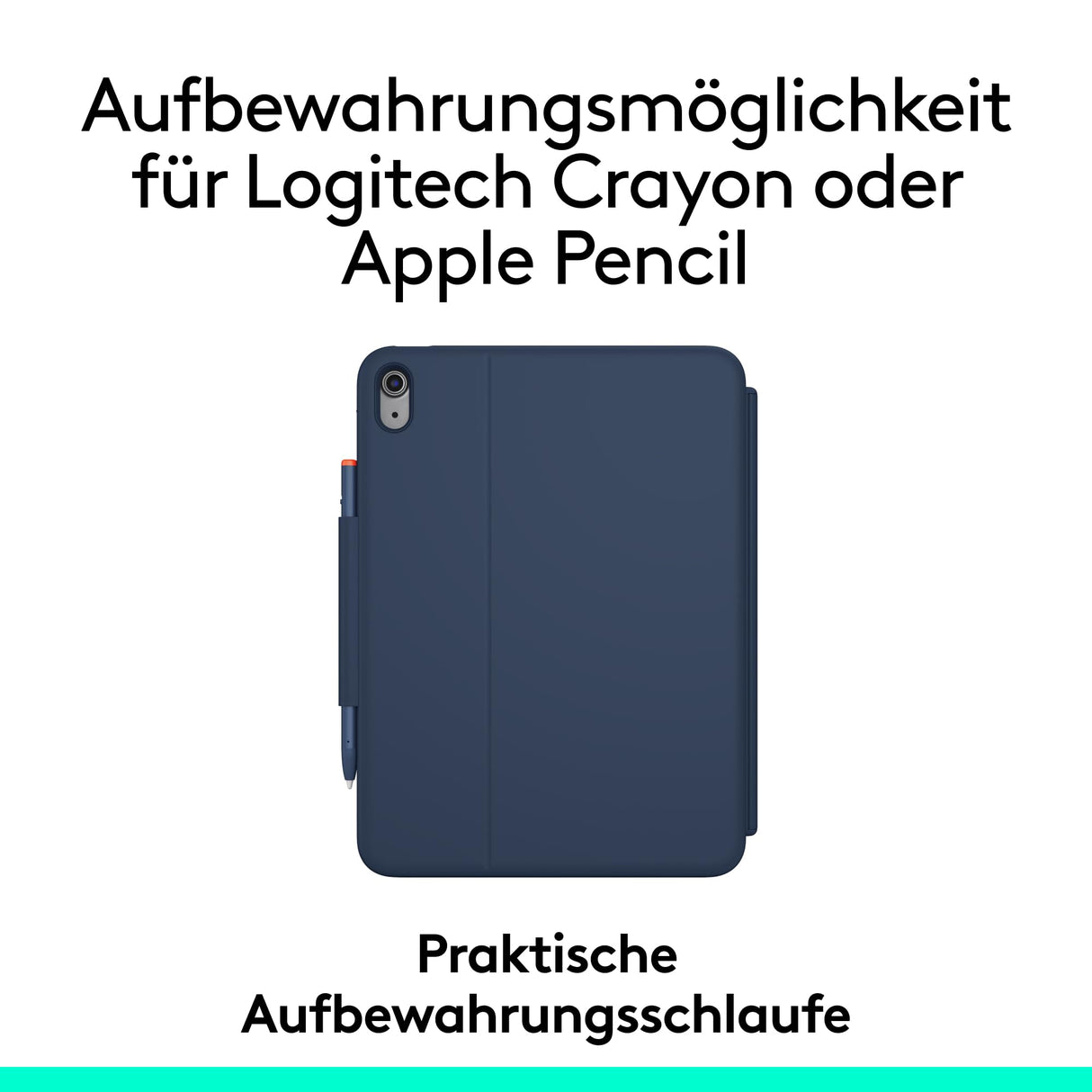 Logitech Rugged Combo 4 Touch para iPad (10ª generación) con Smart Connector y Teclado Resistente a Salpicaduras - QWERTZ