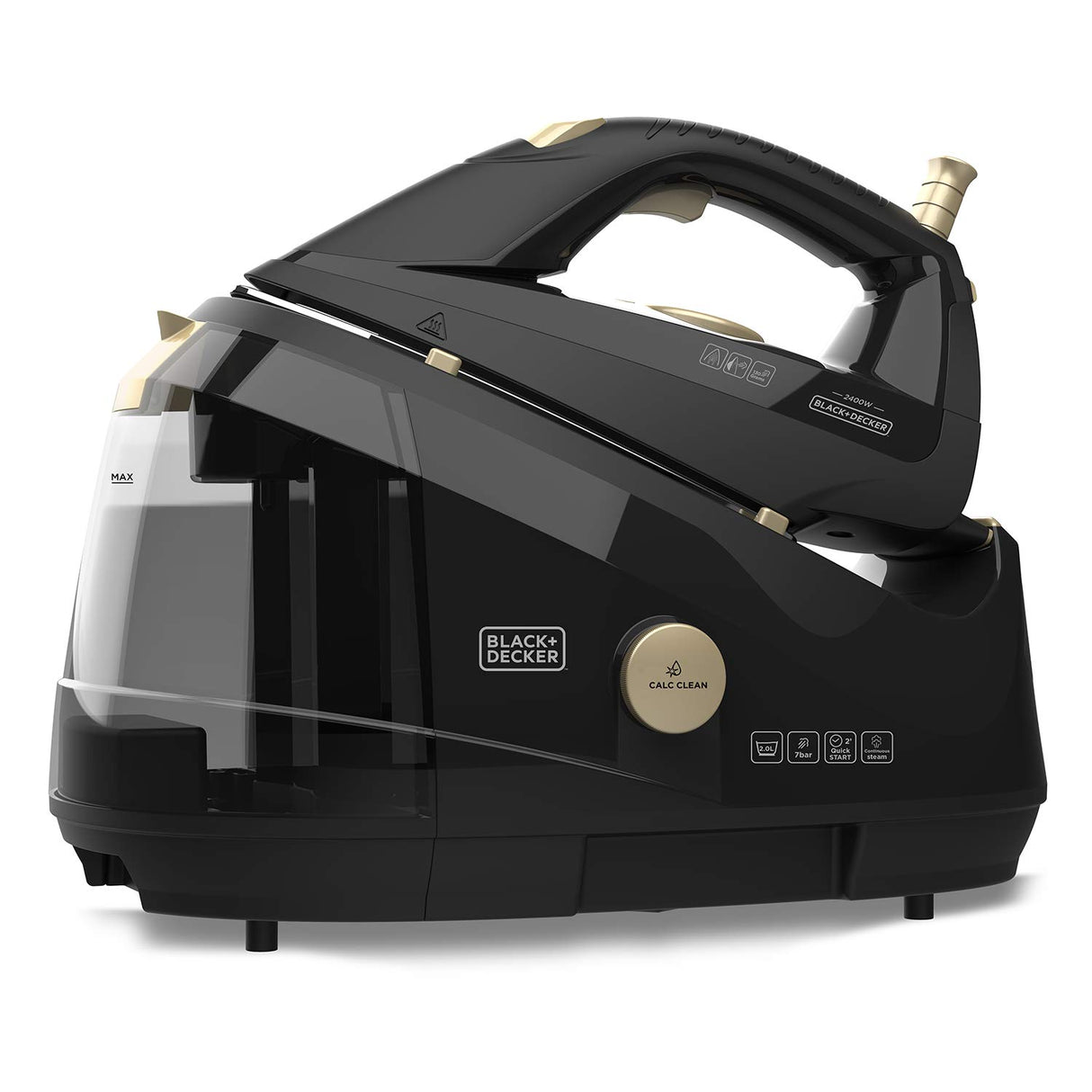 Black+Decker BXIR2403E Centro de planchado, 2400 W, Negro