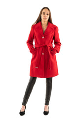 Morgan 242-gato Abrigo Largo, Rojo, 40 para Mujer