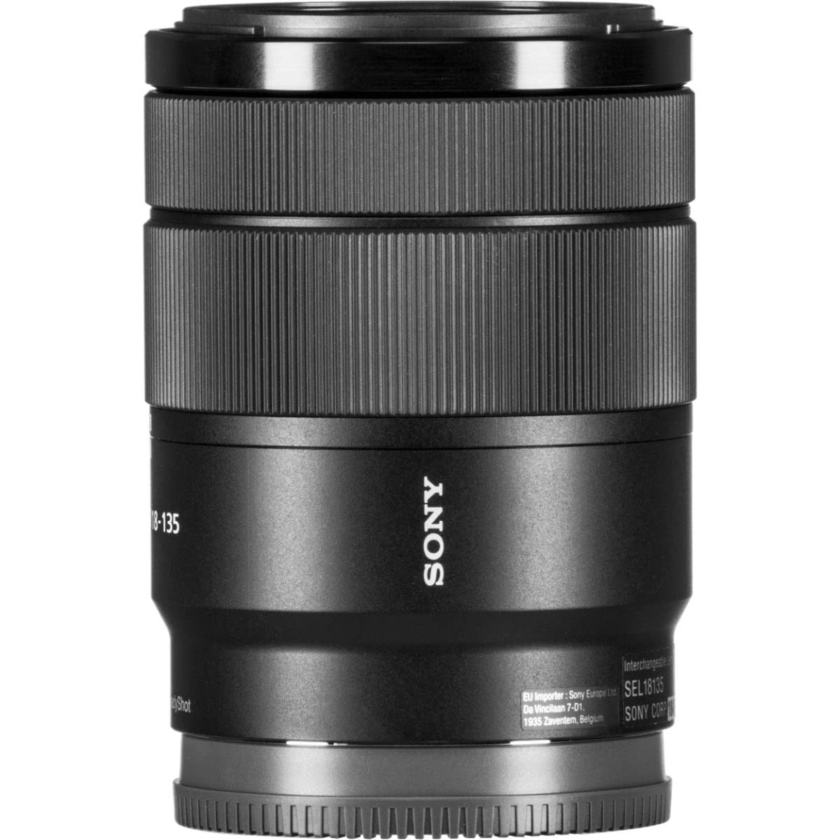 Sony Lente Zoom (Montura E, Formato APS-C, 18 - 135 mm F3.5-5.6 Oss, Zoom de 7.5 X), Color Negro