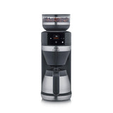 SEVERIN FILKA, cafetera de filtro totalmente automática, cafetera de filtro 5 en 1 con pantalla LED, molinillo, con jarra termo, negro mate/acero inoxidable, KA 9695