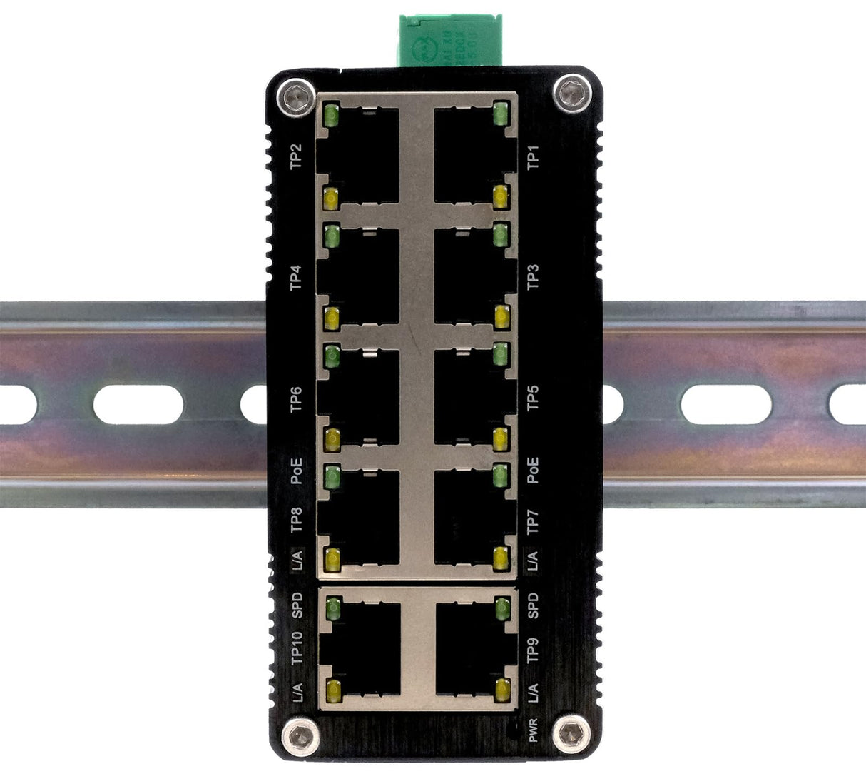 EXSYS EX-62025PoE - Conmutador PoE Industrial (10 Puertos, Mini no administrado)