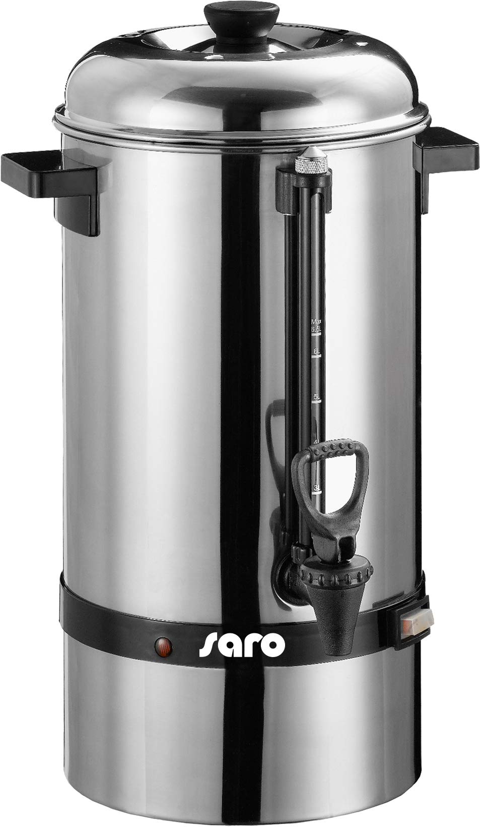 Saro Cafetera Gastro con filtro redondo, modelo Saromica 6005, cafetera industrial (6,75 litros, 40 tazas de café, función de preparación y conservación del calor), plata 317-1000
