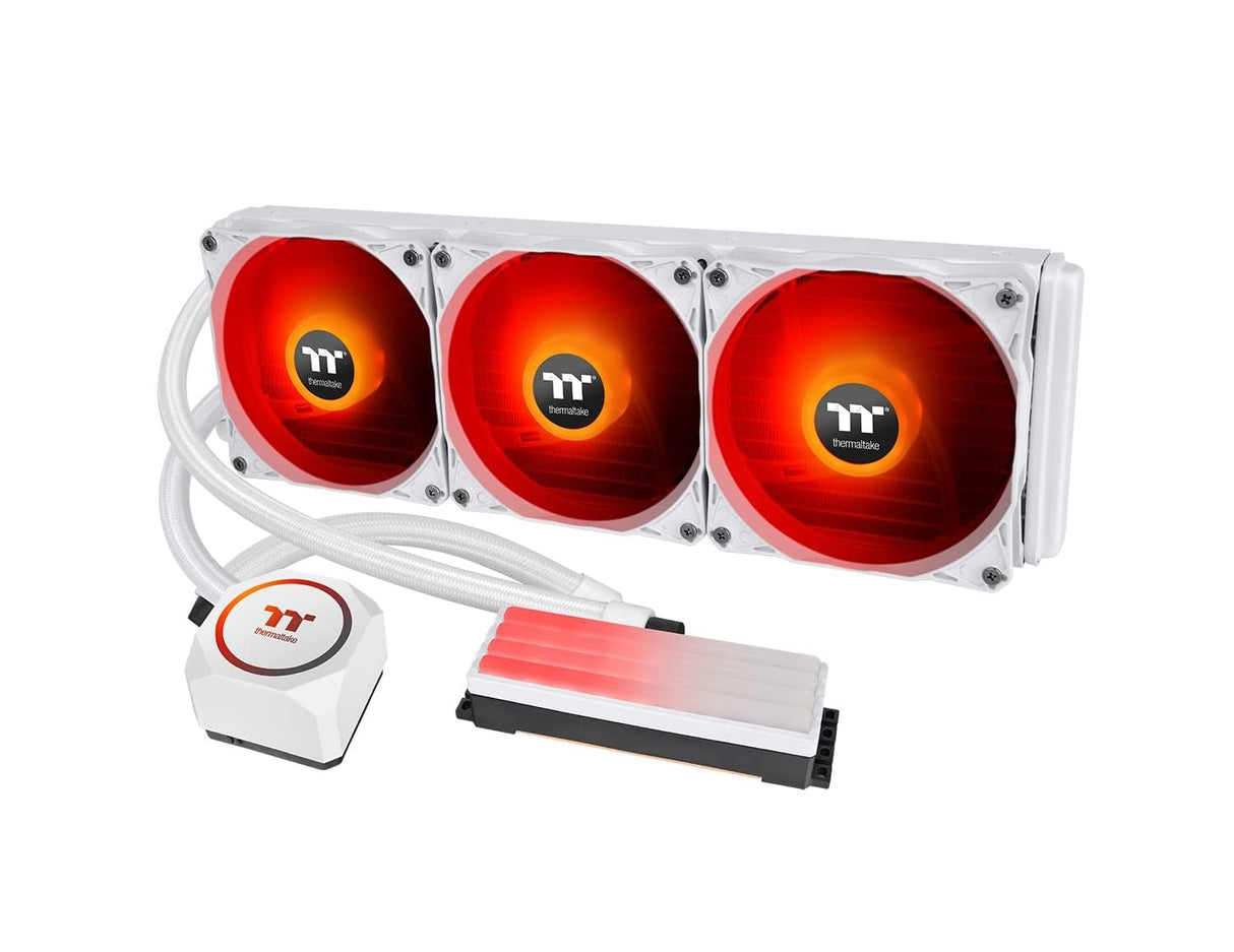 Thermaltake Floe RC360 CPU & Memory AIO Liquid Cooler Snow Edition | PC water cooling | Processor cooler | Storage Cooler | RGB | silent 120mm fan | White