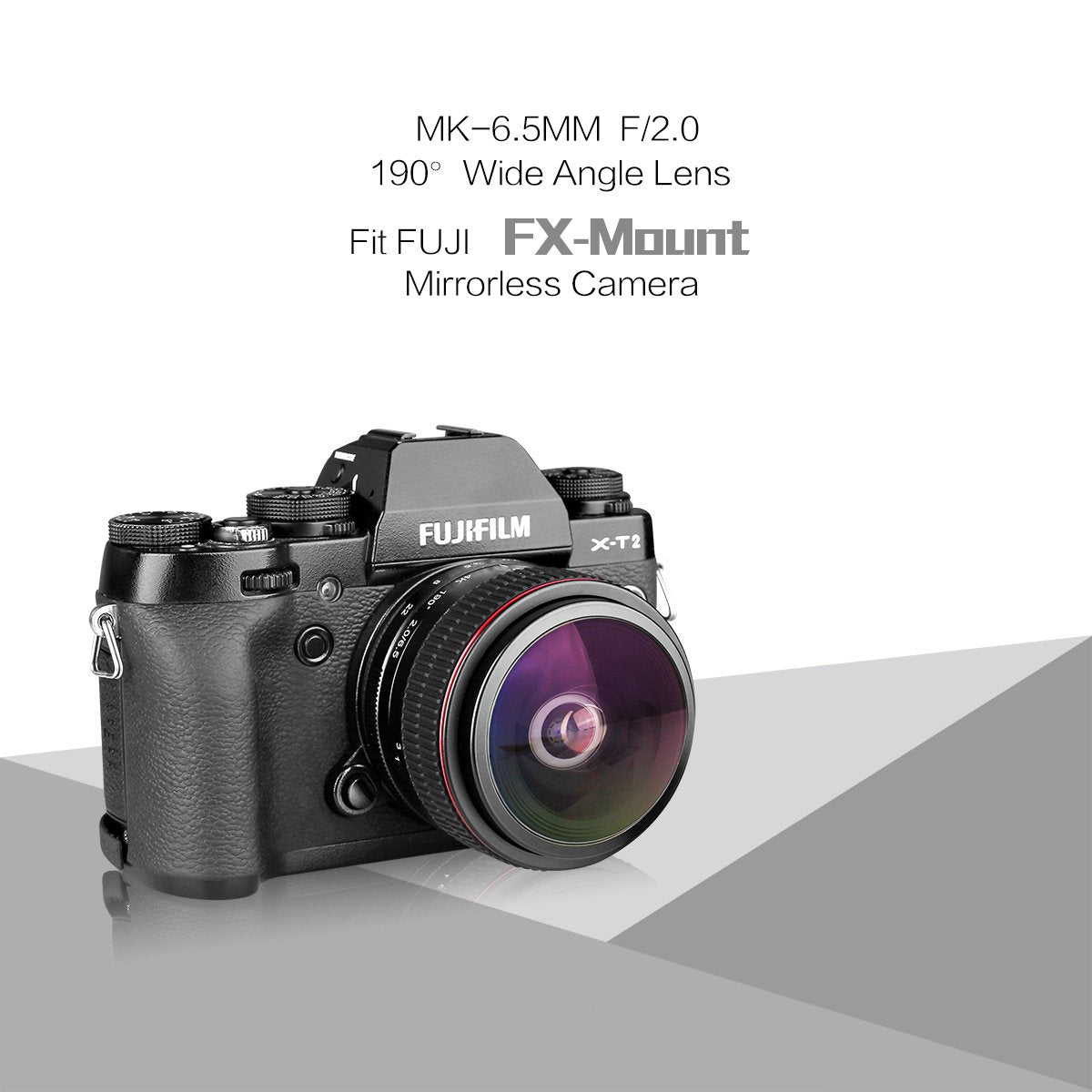 MEKE Meike 6,5 mm Ultra Wide f/2.0 Lente de Ojo de pez Circular para cámaras Fujifilm sin Espejo APS-C