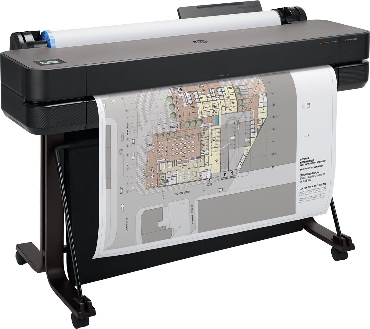 Impresora Plotter de Gran Formato HP DesignJet T630, de 36 pulgadas, hasta A0, Impresión Móvil, Wi-Fi, Gigabit Ethernet, USB 2.0 de alta velocidad, Garantía de 1 año (5HB11A)