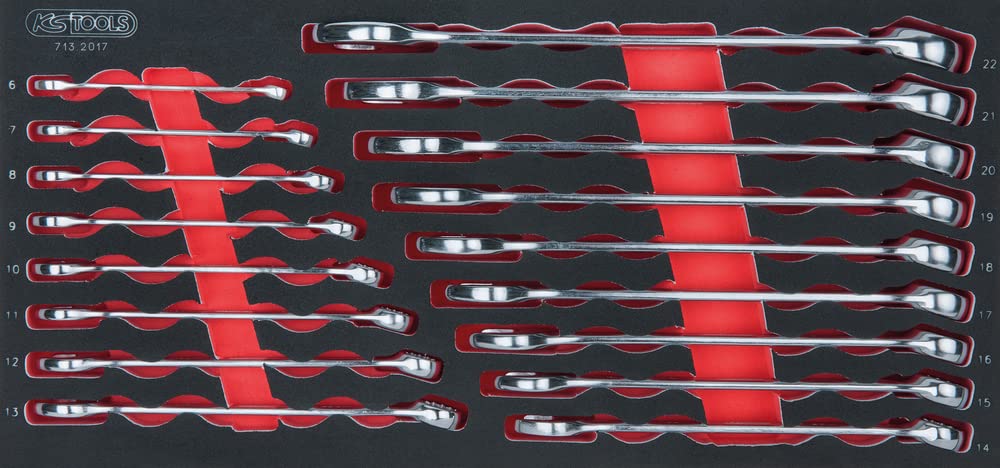 KS Tools 714.0452 - Lote de herramientas, 6 cajones para carrito con un total de 455 piezas