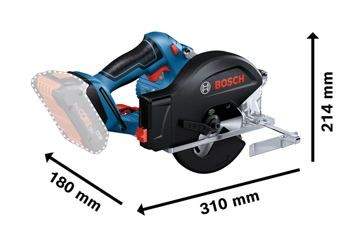 Bosch Professional 18V System GKM 18V-50 - Sierra circular de metal a batería (Ø 136 mm, 4250 rpm, colector de virutas, 2 baterías 5,0 Ah, en L-BOXX)
