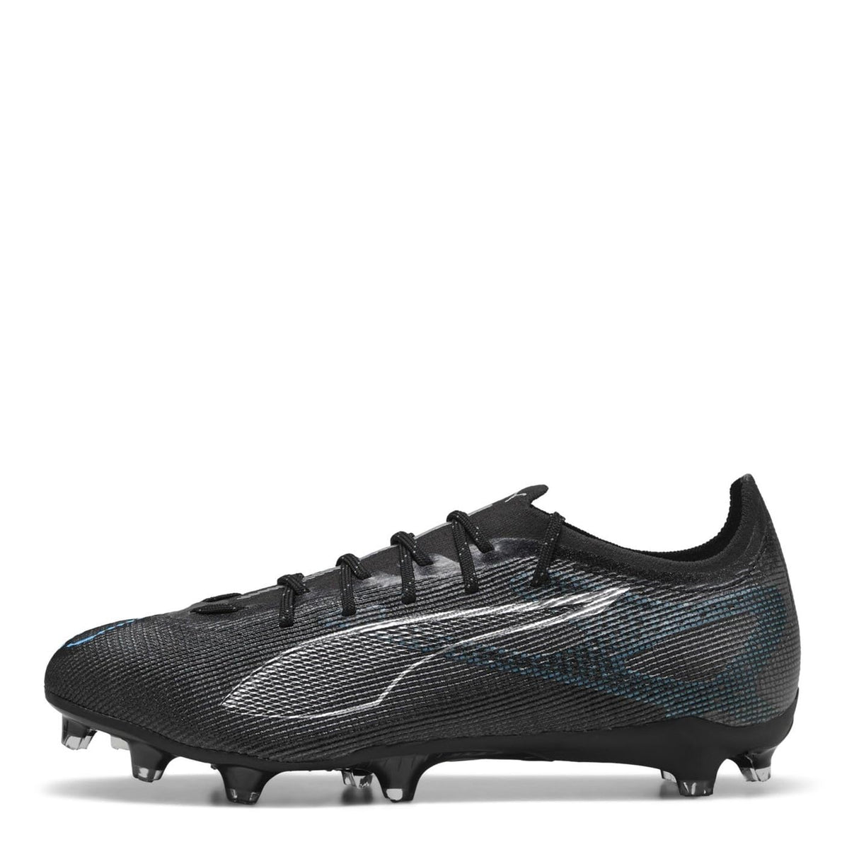PUMA Ultra 5 Pro FG/AG, Zapatillas de fútbol Unisex Adulto, Black Silver-Bright Aqua, 43 EU