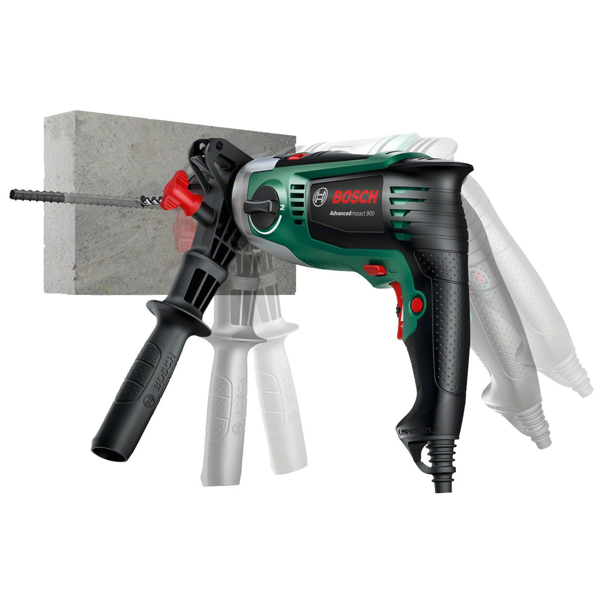 Bosch 0603174000 Taladro percutor 230 V, Negro, Verde, Gris 900 W