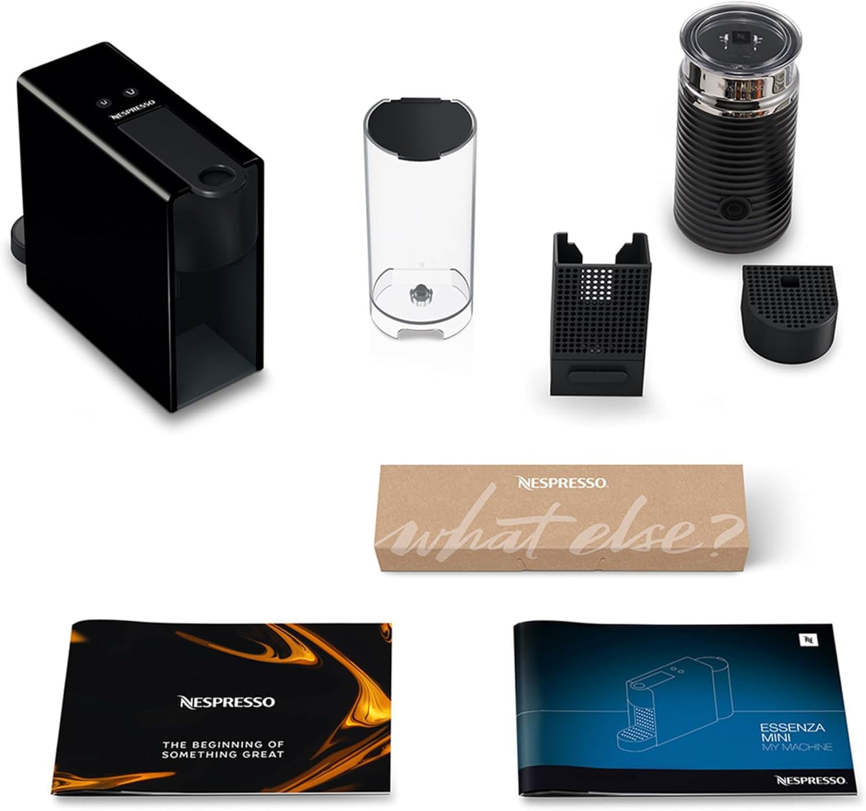 Nespresso Intenso Krups Essenza Mini XN1108 - Cafetera de cápsulas 19 bares, 2 programas de café, tamaño ultracompacto y función de autoapagado, Negro