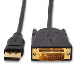 Amazon Basics Cable de DisplayPort a DVI, 1.8 m, 10 Unidad, 15 m, Negro