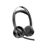 POLY Voyager Focus 2-M USB-C-C Headset USB-C/A Adapter Customer Special 1- Connection Via Bluetooth - Noise Cancellation; Smart Sensor Technology; Dynamic Mute Alerta - Negro