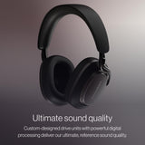 Bowers & Wilkins Px8 S2 Auriculares Circumaurales Inalámbricos con Cancelación de Ruido, Bluetooth, Carga Rápida - Onyx Black