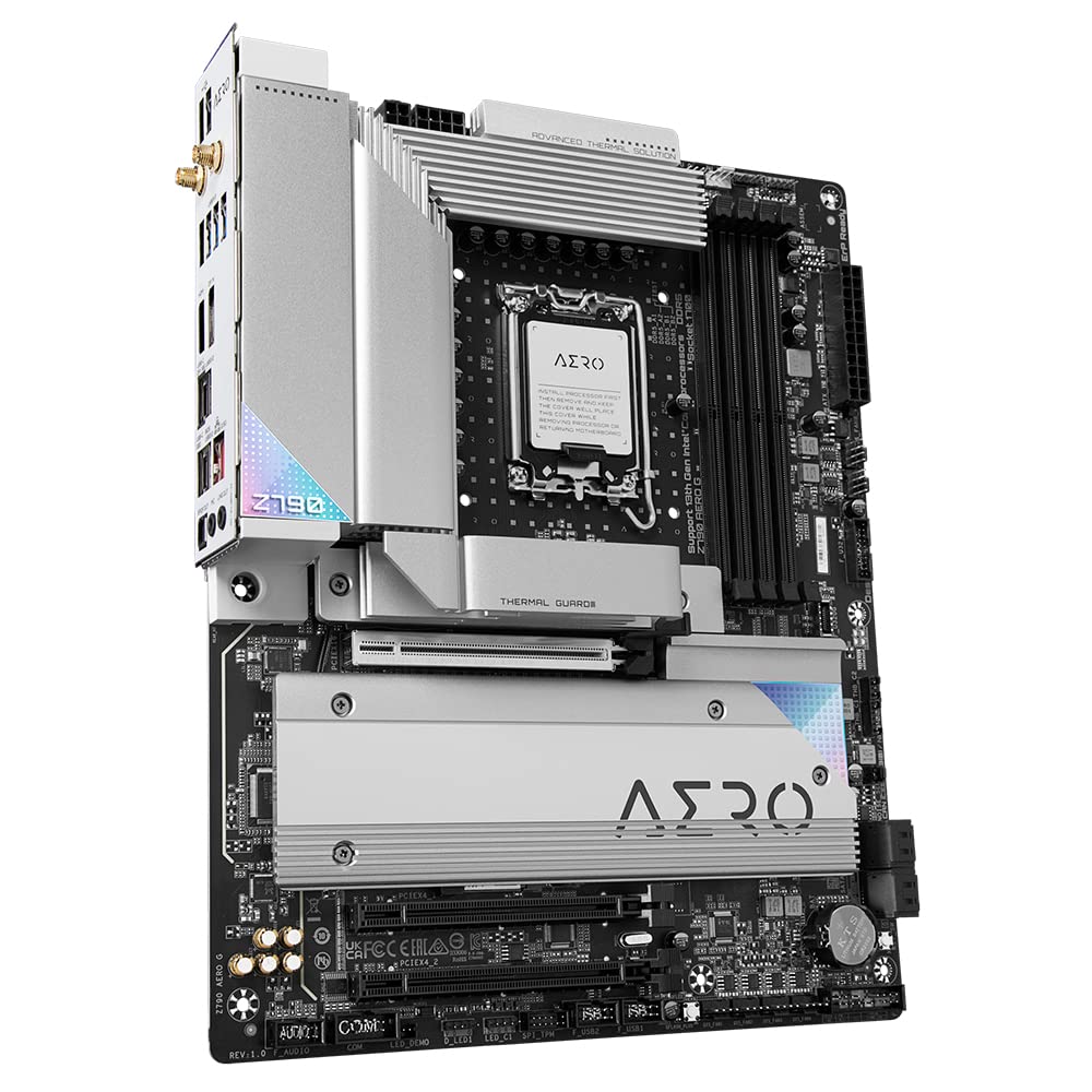 GIGABYTE Z790 Aero G Placa Base - Soporta CPUs Intel Core de 14ª generación, hasta 7600MHz DDR5 (OC), 1xPCIe 5.0+4xPCIe 4.0 M.2, Wi-Fi 6E, LAN de 2.5GbE, USB 3.2 Gen 2x2