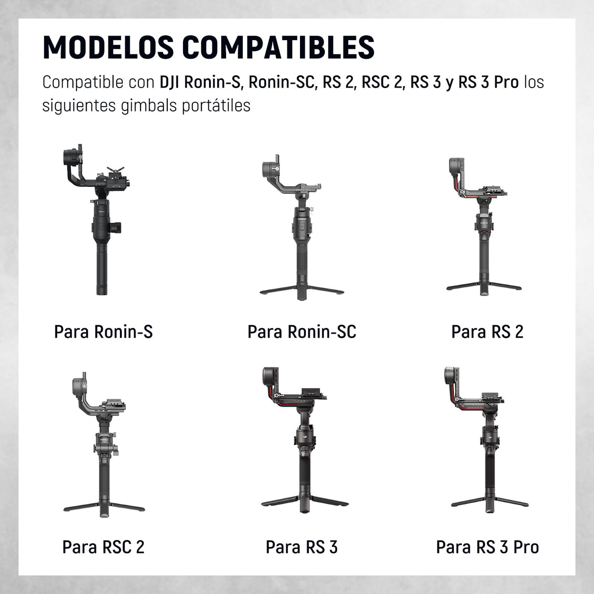 NEEWER Mango dual compatible con DJI RS4 RS4 Pro RS3 RS3 Pro RS2 RSC2 Ronin S SC cardán, kit de doble mango con 2 mini rieles NATO, abrazaderas NATO de liberación rápida, roscas de 1/4 y 3/8 pulgadas,