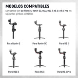 NEEWER Mango dual compatible con DJI RS4 RS4 Pro RS3 RS3 Pro RS2 RSC2 Ronin S SC cardán, kit de doble mango con 2 mini rieles NATO, abrazaderas NATO de liberación rápida, roscas de 1/4 y 3/8 pulgadas,