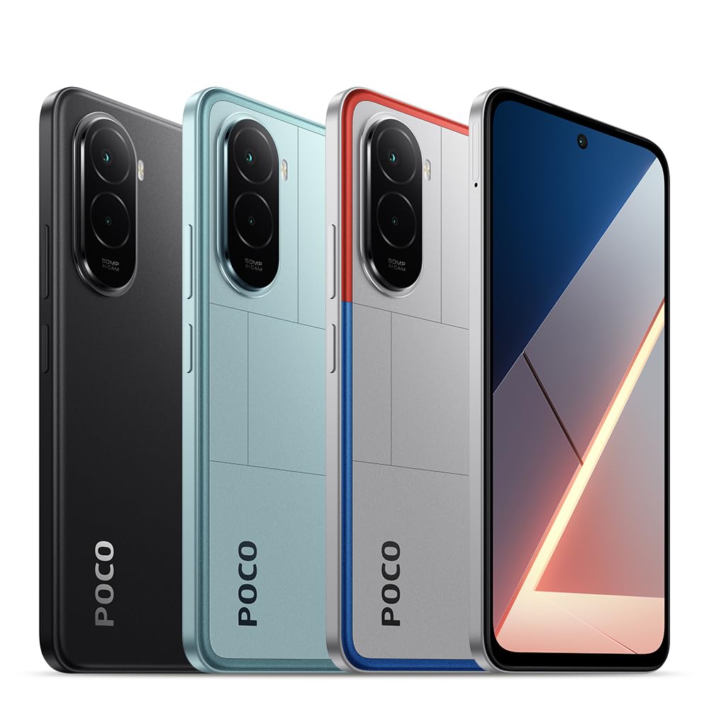 XIAOMI POCO M7 - Smartphone de 8+256GB, Cámara Dual de 50MP con AI, Pantalla inmersiva de 6,9” FHD+, Snapdragon 685, Carga rápida de 33W y Reversible de 18W, Cargador no Incluido, Plata (Versión ES)