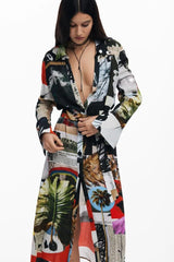 Desigual Vest_Collage_LACROI Casual Dress, Material de Acabados, L Women's