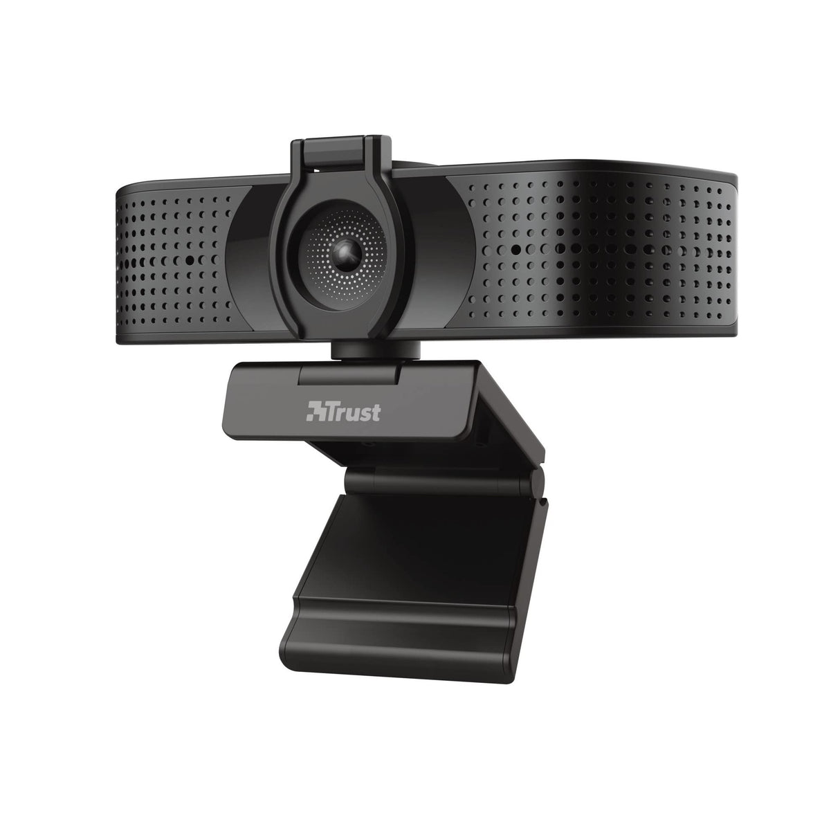 Trust Teza 4K Ultra HD Webcam, 3840x2160, 2 Micrófonos y Enfoque Automático, 30 FPS, USB Plug & Play, Cámara Web para Teams, Zoom, Skype, Portátil, Ordenador, Mac - Negro