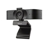 Trust Teza 4K Ultra HD Webcam, 3840x2160, 2 Micrófonos y Enfoque Automático, 30 FPS, USB Plug & Play, Cámara Web para Teams, Zoom, Skype, Portátil, Ordenador, Mac - Negro