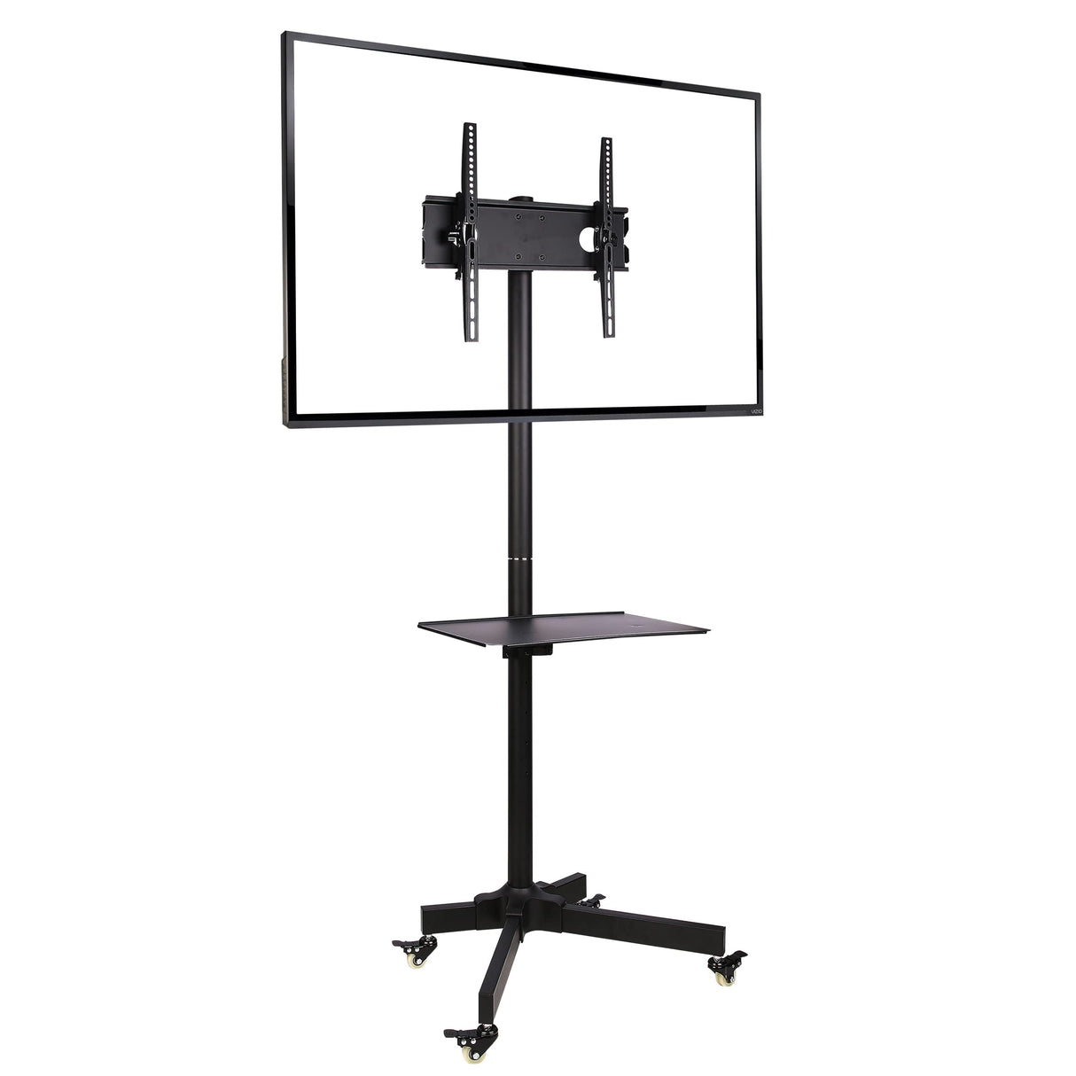 Ergosolid Falco-24 - Soporte de Suelo para TV, con Ruedas para Pantallas LCD LED y TV Curvas de 23"-55", Capacidad de Carga 25 kg, Negro
