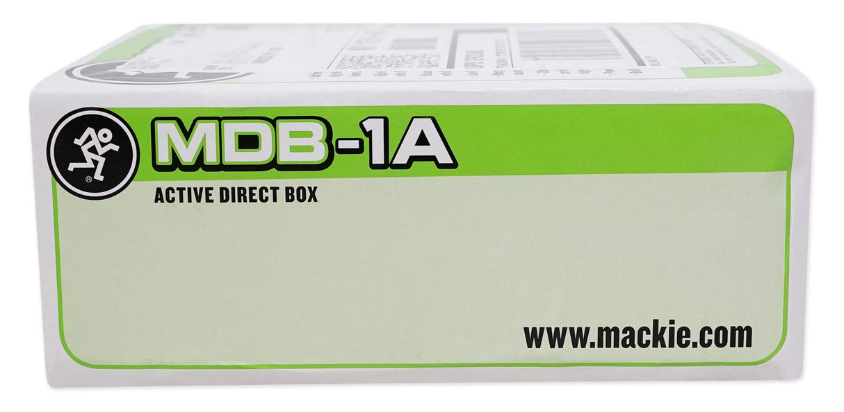 MACKIE MDB-1A caja de inyección directa (DI) activa con corte de graves, polaridad, Ground Lift, atenuador de -20 dB y Merge