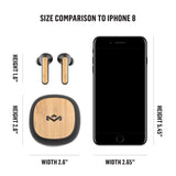 Marley Redemption ANC - Cancelación activa de ruido, auriculares inalámbricos Bluetooth, 28 h de reproducción, carga rápida USB-C, bambú respetuoso con el medio ambiente, negro