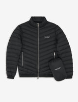 Armani exchange Chaqueta Acolchada Con Cremallera Y Logotipo de Milano/New York Abrigo alternativo de plumón, Hombre, Negro, XL