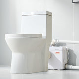 VEVOR 1200 W Bomba Trituradora para Inodoro con 4 Entradas de Agua, Caudal de 48 GPM, Altura de 10 m, Máquina de Descarga Ascendente para Eliminación de Aguas Residuales para Inodoro, Lavabo y Bañera