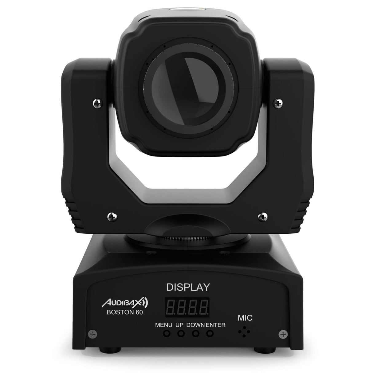 Audibax Boston 60 - Cabeza Móvil LED Spot de 60W - Luz LED DMX para Discoteca - Foco Profesional Móvil - 1 Luz Blanca Spot y 7 Colores - Flash con Múltiples Modos de Control - Iluminación de Escenario
