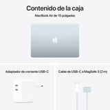 Apple 2025 MacBook Air de 15 Pulgadas con Chip M4: diseñado para Apple Intelligence, Pantalla Liquid Retina de 15,3 Pulgadas, 16 GB de Memoria unificada, 256 GB SSD, Teclado español; Azul Cielo