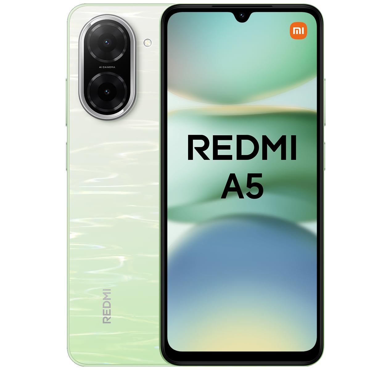 XIAOMI Redmi A5 - Smartphone de 4+128GB, Pantalla inmersiva de 6,88" 120 Hz, Potente procesador Octa Core, Cámara Dual AI de 32 MP, 5200 mAh, Cargador no Incluido, Verde (Versión ES)