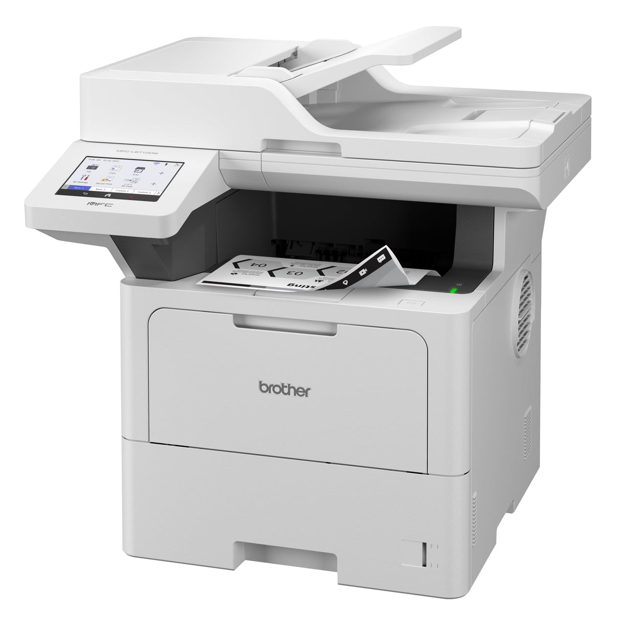 Brother MFCL6710DW, Impresora multifunción láser Monocromo 4 en 1, de Uso Profesional, con dúplex automático en Todas Las Funciones y Tarjeta de Red,