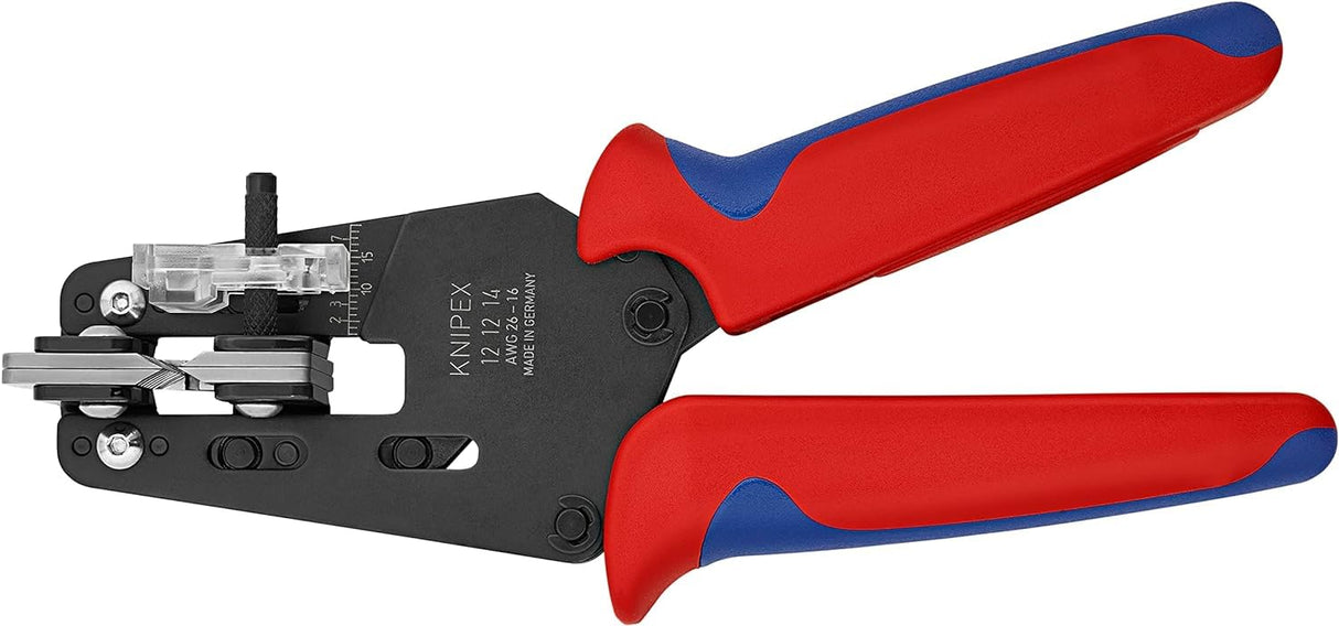 Knipex Alicate pelacables de precisión con cuchillas de forma precisa bruñido, con fundas multicomponentes 195 mm 12 12 14
