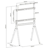 Maclean MC-926 Soporte Universal para TV Soporte para TV de 49-70" hasta 40 kg máx. VESA 600x400 Compatible con LCD LED OLED QLED Plasma Negro/Nogal