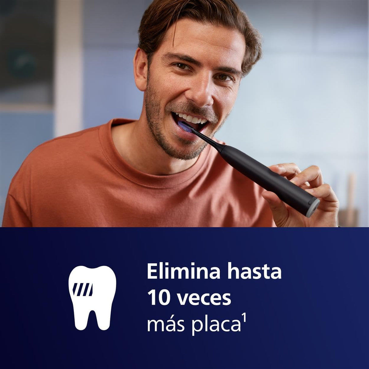 Philips Sonicare 7100 cepillo dental eléctrico, sónico con 4 modos de cepillado y 3 niveles de intensidad, alerta de presión, EasyStart, SmarTimer, negro, HX7421/08 [Nueva Tecnología]