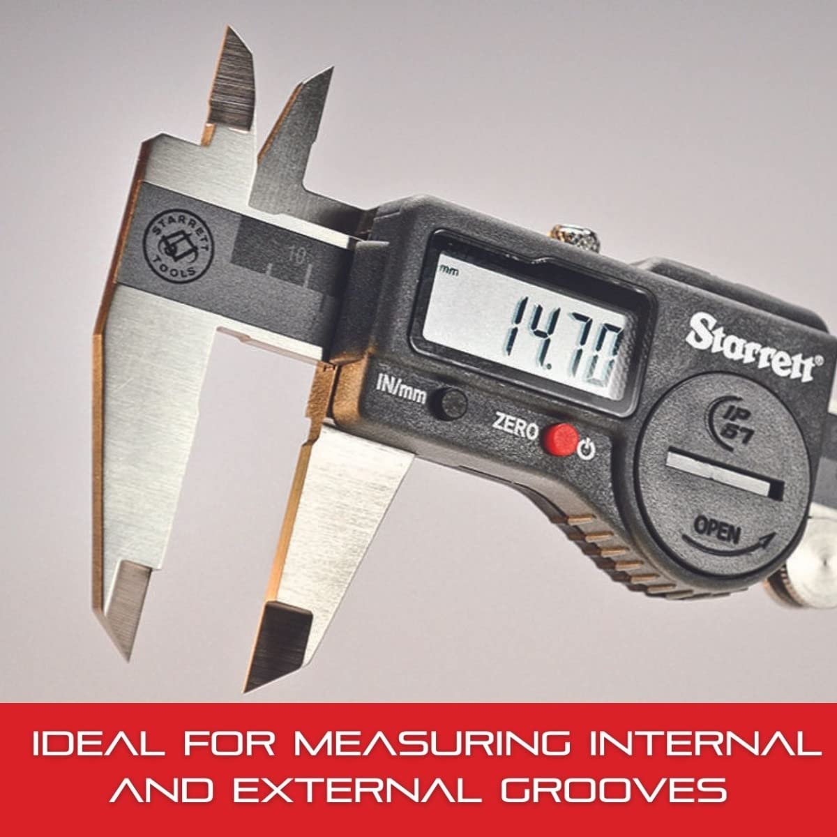Starrett 5006BZ-14/350 - Llave de ranura electrónica (0 a 14 pulgadas / 0 a 350 mm, resolución de 0,01 mm, salida de datos RS232, acero inoxidable)