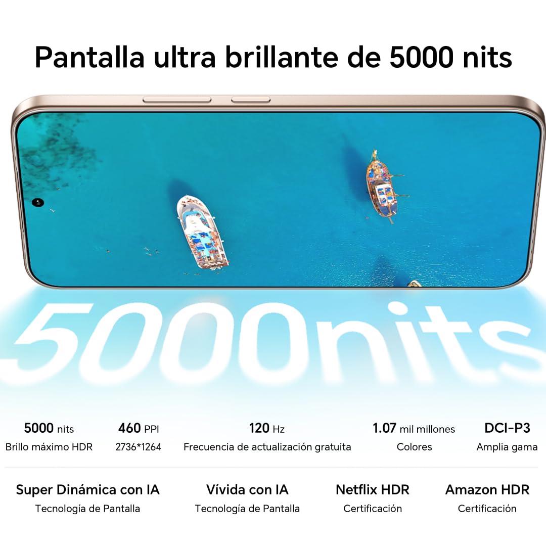 HONOR 400 5G-Smartphone 8GB+256GB, Cámara de 200MP con IA, Super Zoom con IA,6.55” y 120Hz y 5000 nits,Snapdragon 7 Gen 3,Android 15, Dual SIM, NFC, IP65,MagicOS 9.0-Desert Gold