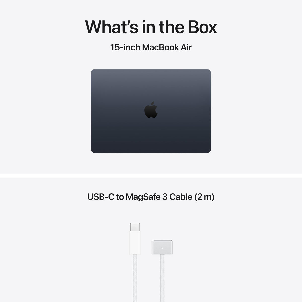 Apple MacBook Air de 15,3 Pulgadas con Chip M5: Pantalla Liquid Retina, CPU de 10 núcleos, GPU de 10 núcleos, 16 GB de Memoria unificada, 1 TB de SSD, Wi-Fi 7,Teclado portugués; Medianoch