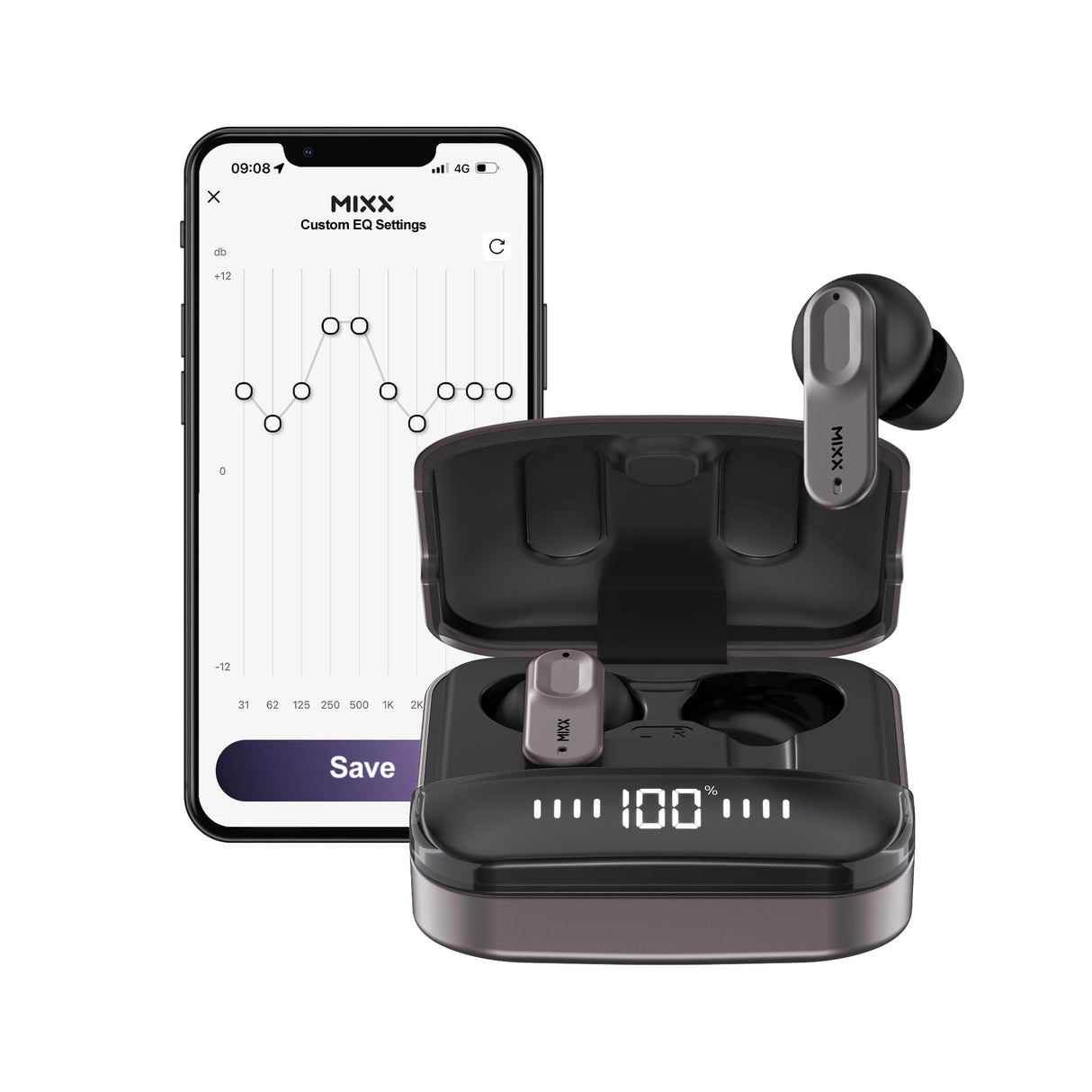 Mixx audio - Auriculares inalámbricos Streambuds Ultra Mini Negro