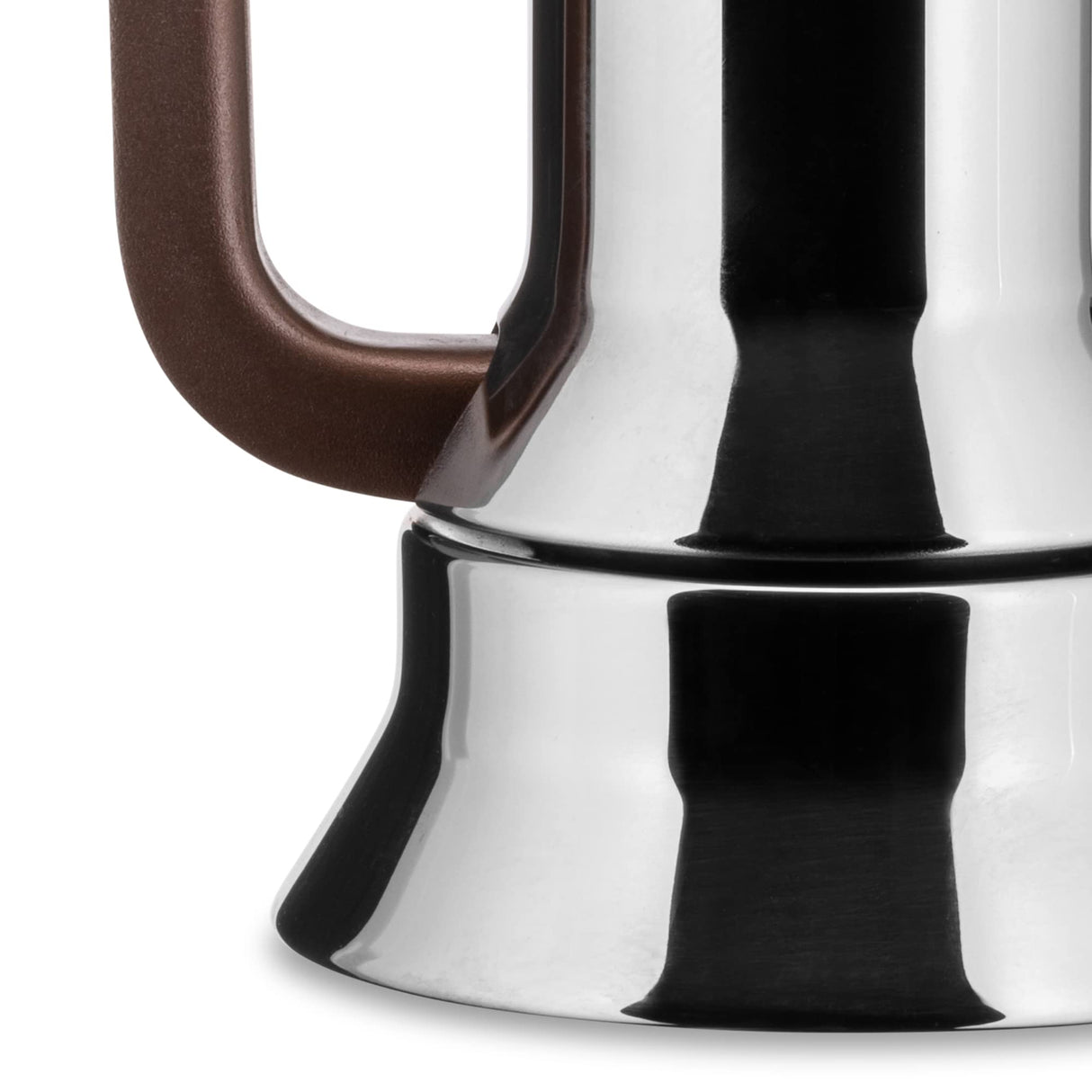 ALESSI 9090/6 - Cafetera italiana de acero inoxidable brillo 18/10 con base magnética