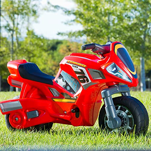 FEBER - Motofeber Turbo Hybrid 2 en 1, Moto Infantil con Batería de 6 Voltios y Correpasillos, Batería y Cargado Incluidos, para Niños a Partir de 3 años, Famosa (800013781)