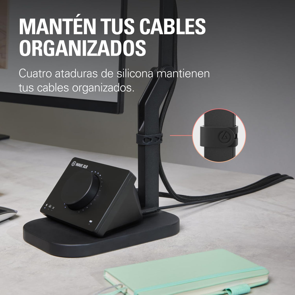 Elgato Wave Desk Stand - Soporte Ajustable para Micrófonos, Compatible con Elgato, HyperX, Rode, Fifine, Shure y más, Compatible con Rosca 1/4, 3/8 & 5/8, Para Grabación/Podcasting/Streaming