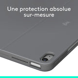 Logitech Combo Touch iPad Air 13 Pulgadas (M2)(2024) Funda con Teclado - Teclado retroiluminado Desmontable con Soporte, Escritura cómoda, Modo Multiuso - AZERTY