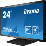 iiyama T2452MSC-B1 24" Bonded PCAP 10P Táctil, 1920x1080, Panel IPS, Flat Bezel Free Glass Front, HDMI, Displayport, 360cd/m² (Táctil), USB Hub 2X 3.0, Altavoces, Cámara Web incorporada & Micrófono