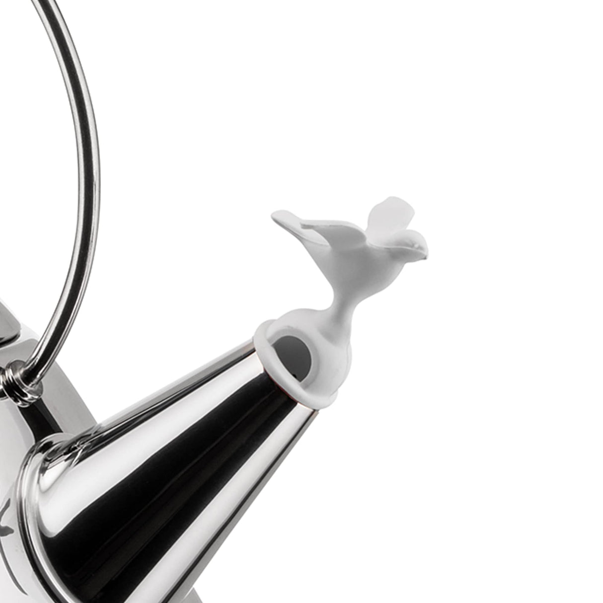 Alessi - MG32 W - Hervidor Eléctrico de Diseño, Acero Inoxidable y Resina Termoplástica, Blanco