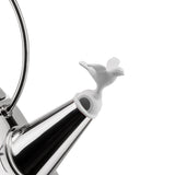 Alessi - MG32 W - Hervidor Eléctrico de Diseño, Acero Inoxidable y Resina Termoplástica, Blanco