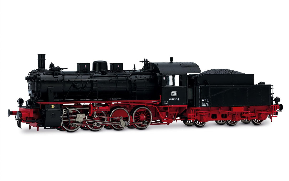 Rivarossi Locomotora de vapor HR2892S DB, 055 632-4, librea negra/roja, ep IV, con decodificador de sonido DCC