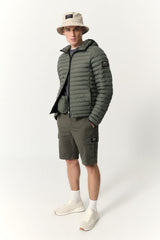 ECOALF - Cazadora Hombre Atlantantalf, de Poliéster Reciclado, Relleno de Fellex, Impermeable, Cómoda y Ligera, Chaqueta Hombre, Talla S, Color Caqui Claro